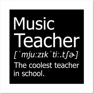 Funny Music Teacher Meaning T-Shirt Awesome Definition Classic Posters and Art